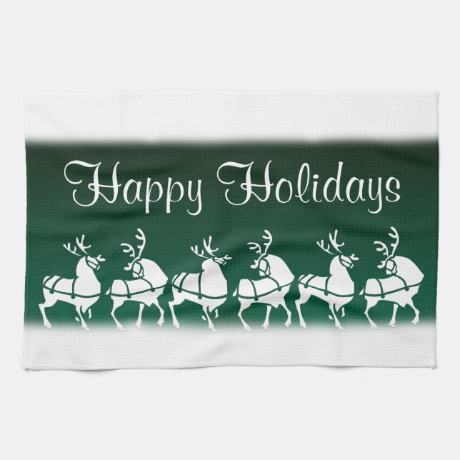 Serviette Reindeer de Noël sur mesure Serviettes d (Horizontal)
