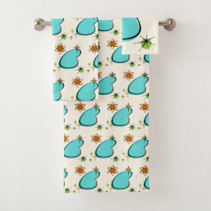 Serviette Retro Atomic Boomerang et Starbursts