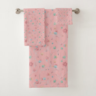 Serviette rose Birdie