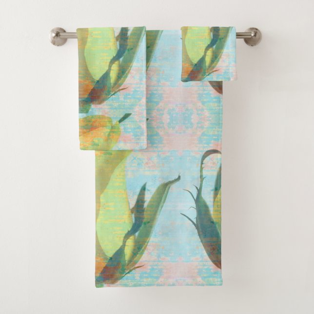 Serviette rose jaune (En situation)