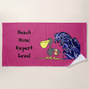 Serviette sans valeur de pélican de plage