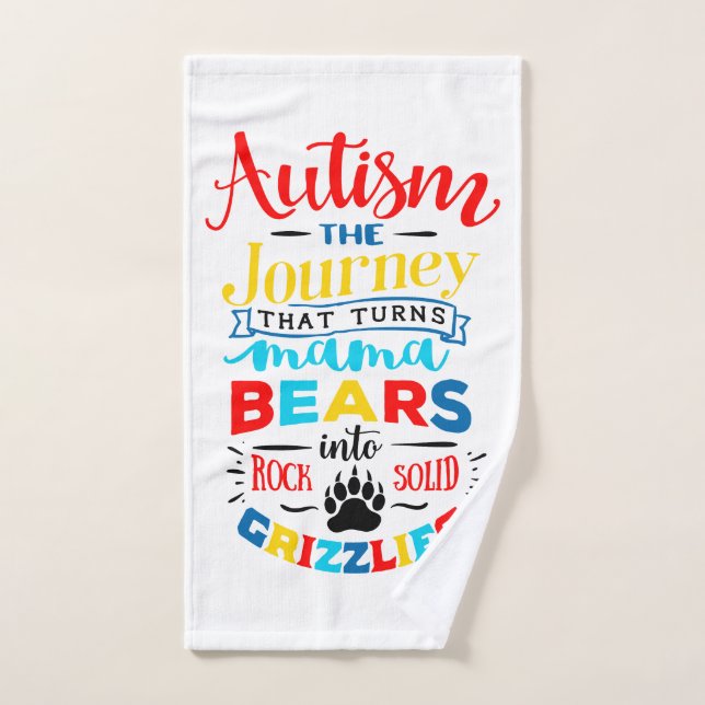 Serviette sensibilisation sur l'autisme (Serviette à main)