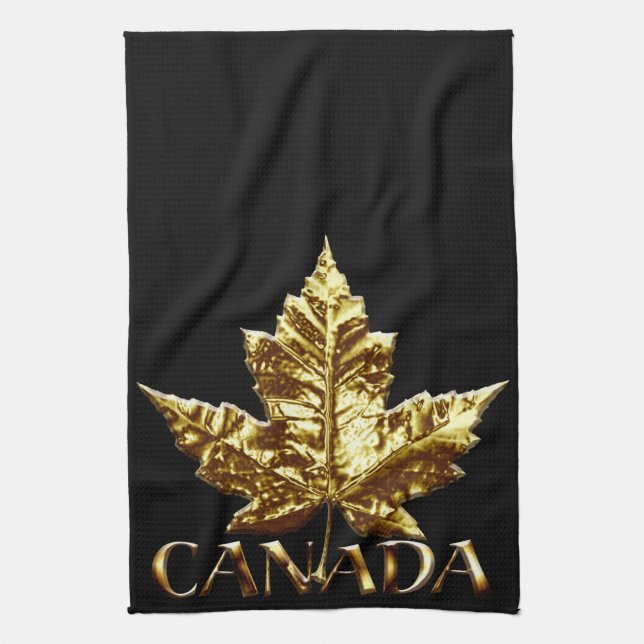 Serviette souvenir Canada Or Serviette à thé Canad (Vertical)