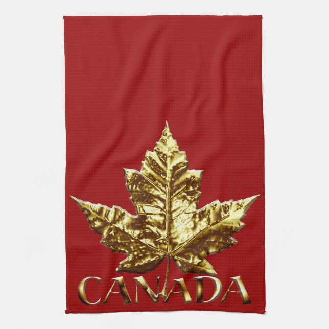 Serviette souvenir Canada Or Serviette à thé Canad (Vertical)