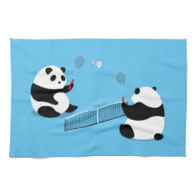 Serviette Sportive Badminton Pandas