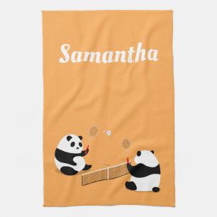Serviette Sportive Badminton Pandas