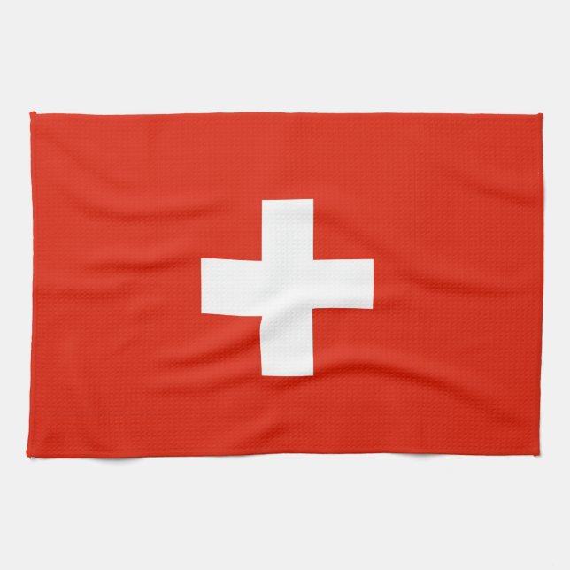serviette suisse de drapeau de pays de la Suisse (Horizontal)