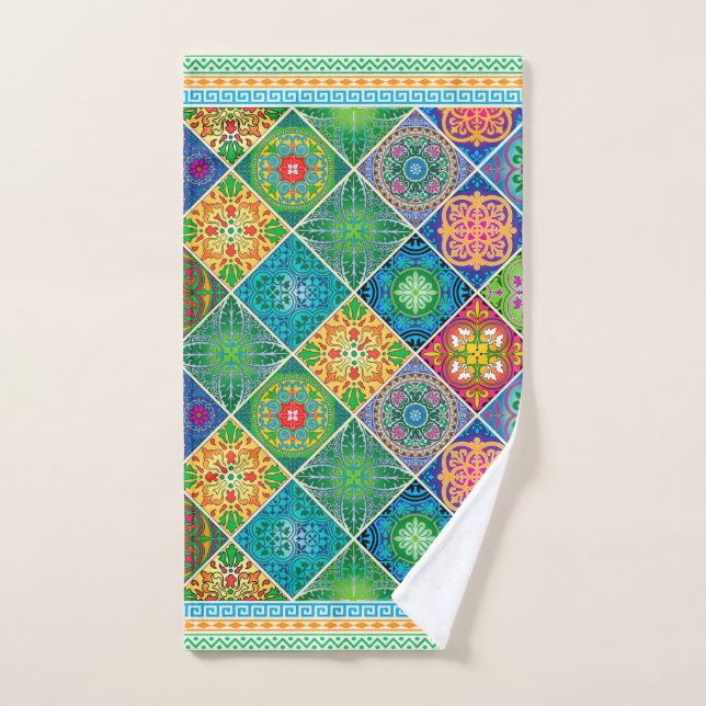 Serviette Talavera Motif-2 (Serviette à main)