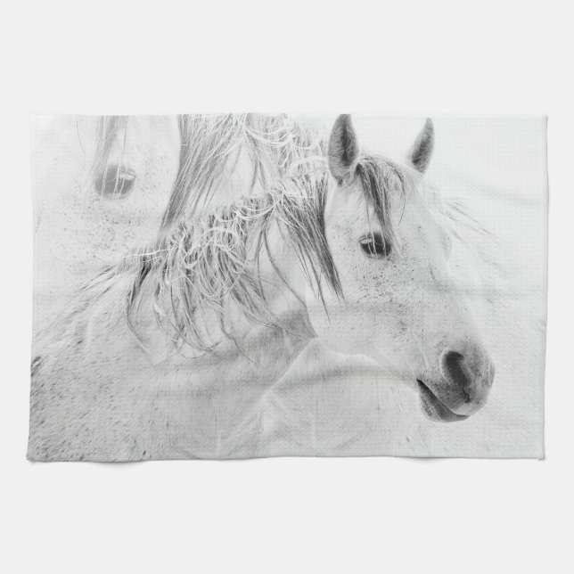 Serviette toujours de cuisine de cheval (Horizontal)