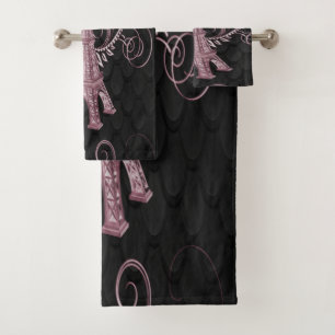 Serviette Tour Eiffel Rose Floral