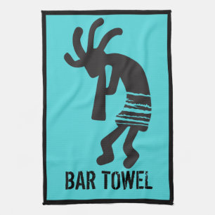 Serviette turquoise du bar Kokopelli Sud-Ouest