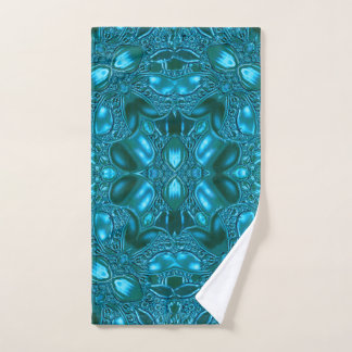 Serviette turquoise Motif