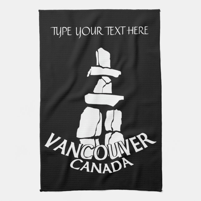Serviette Vancouver personnalisée Serviette de thé (Vertical)