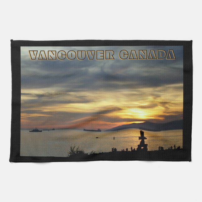 Serviette Vancouver personnalisée Serviette de thé (Horizontal)