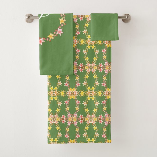 Serviette vintage Florale Chic Shabby (En situation)