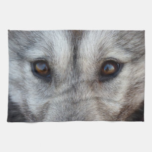 Serviette Wolf Pup Wild Husky Chien Serviette thé