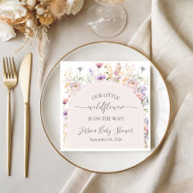 Servietten für Baby Shower 'Kleine Wildblume'