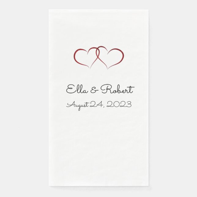 Servietten für die Hochzeitsempfehlung (Vorderseite)