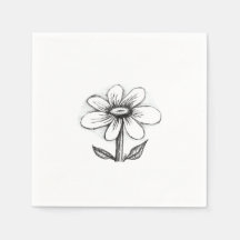 Servietten mit Gänseblümchen für sie