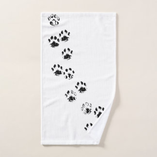 SERVIETTES À MAIN/BAIN - CHAT ou CHIEN EMPREINTES