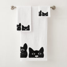 Serviettes "Black Cat Face"