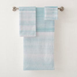 Serviettes bleu-clair de Bath d'aquarelle d'Ombre