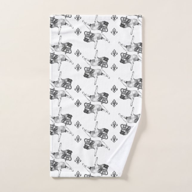 Serviettes Bouledogue Francais (Serviette à main)