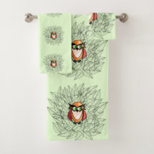 Serviettes De Bain Chouette