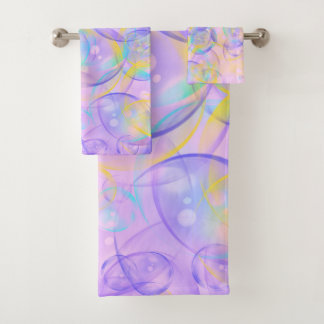 Serviettes de bain colorées et pastel
