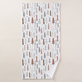 Serviettes de bain d'arbres d'hiver