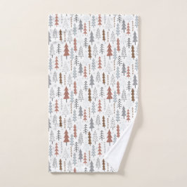 Serviettes de bain d'arbres d'hiver