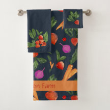 Serviettes de bain de la ferme à la table