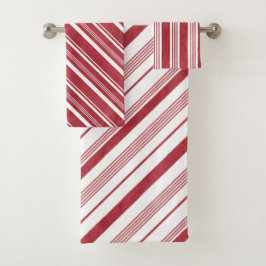 Serviettes de bain de Noël Jetées de bonbons rouge