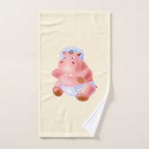 Serviettes de bain d'hippopotame drôles