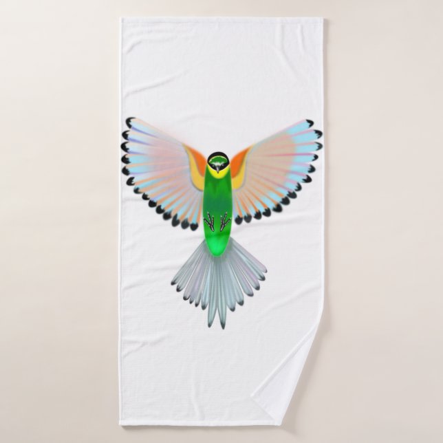 Serviettes de bain d'oiseaux colorées (Serviette de bain)
