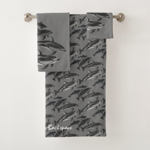 Serviettes de bain Dolphin Set personnalisées Serv