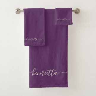 Serviettes De Bain Eggplant Salle De Bain Élégant