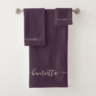 Serviettes De Bain Eggplant Salle De Bain Élégant 
