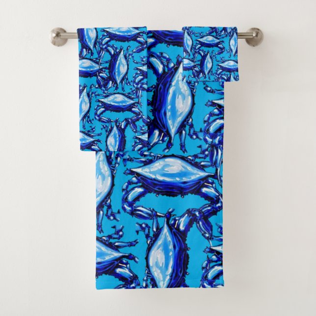 Serviettes de bain Jeux Crabes bleus (En situation)