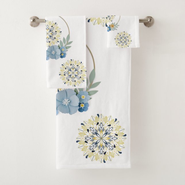 Serviettes De Bain Jeux Floral Mandala (En situation)