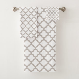 Serviettes de bain Motif gris Set Cadeau