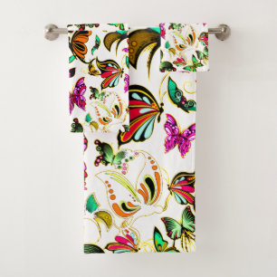 Serviettes de bain Papillons