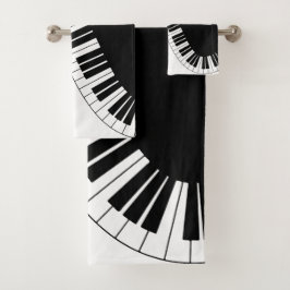 Serviettes de bain pour piano-clavier