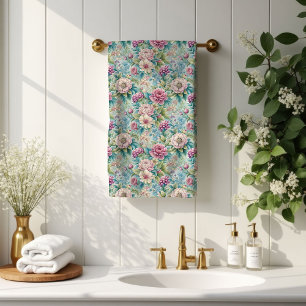 Serviettes de bain Rococo Fleurs pastel Élégance v