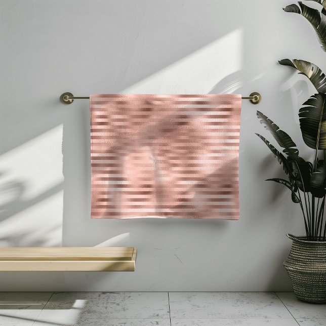 Serviettes de bain rose rose Gold Foil (Créateur téléchargé)