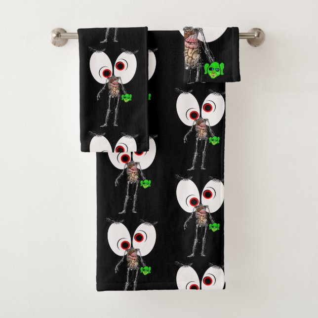 Serviettes de bain set Halloween (En situation)