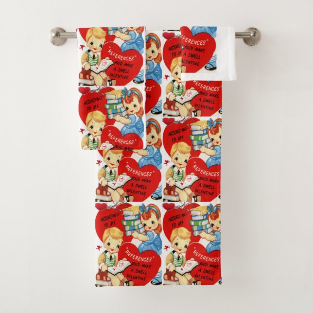 Serviettes de bain set Saint Valentin (En situation)
