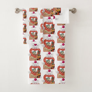 Serviettes de bain set Saint Valentin