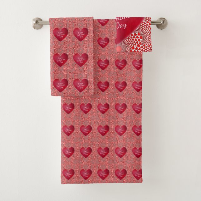 Serviettes de bain set Saint Valentin (En situation)