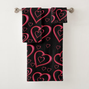 Serviettes de bain set Saint Valentin